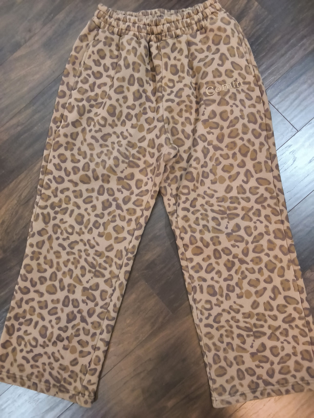Girls' Leopard Print Pull-On Pants - Tan